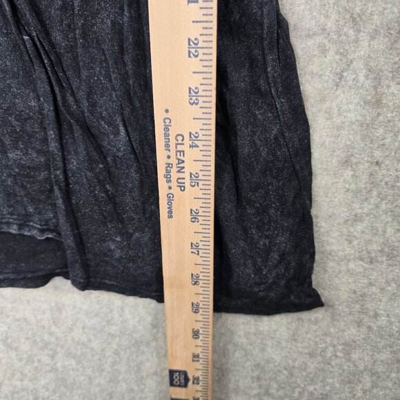 Daytrip Womens Black Long Sleeve Top Medium Rayon Blend Graphic Y2k - Picture 6 of 7